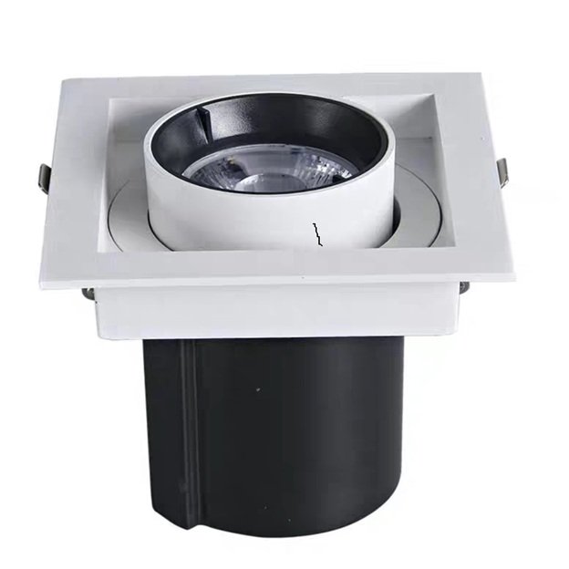 Adjustable Recessed Single-Head LED Spotlight-1x12W-3000K