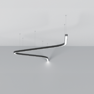 SUSPENDED CURVED FLEXIBLE LED LINEAR LIGHT 20 W/m