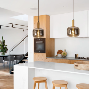 GLASS CYLINDRICAL PENDANT LIGHT